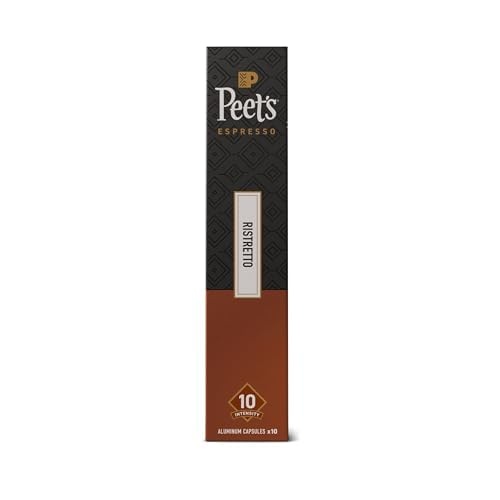 image:imagePeets Coffee Dark Roast Espresso Capsules Compatible with Nespresso Original Machine 100 Arabica Coffee Ristretto Intensity 10 50 Count 5 Boxes of 10 Espresso CapsulesRistretto