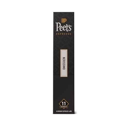 image:imagePeets Coffee Dark Roast Espresso Capsules Compatible with Nespresso Original Machine 100 Arabica Coffee Ristretto Intensity 10 50 Count 5 Boxes of 10 Espresso CapsulesNerissimo Intensity 11