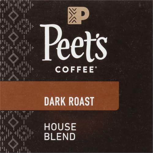 image:imagePeets Coffee Dark Roast Keurig KCup Pods 100 Arabica Coffee French Roast 88 Count 4 Boxes of 22 PodsHouse Blend