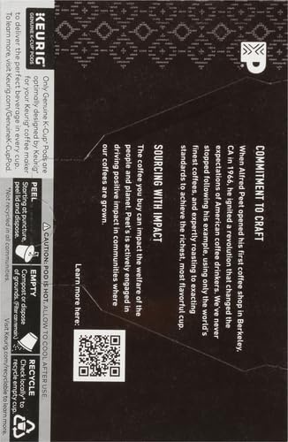 image:imagePeets Coffee Dark Roast Keurig KCup Pods 100 Arabica Coffee French Roast 88 Count 4 Boxes of 22 PodsHouse Blend