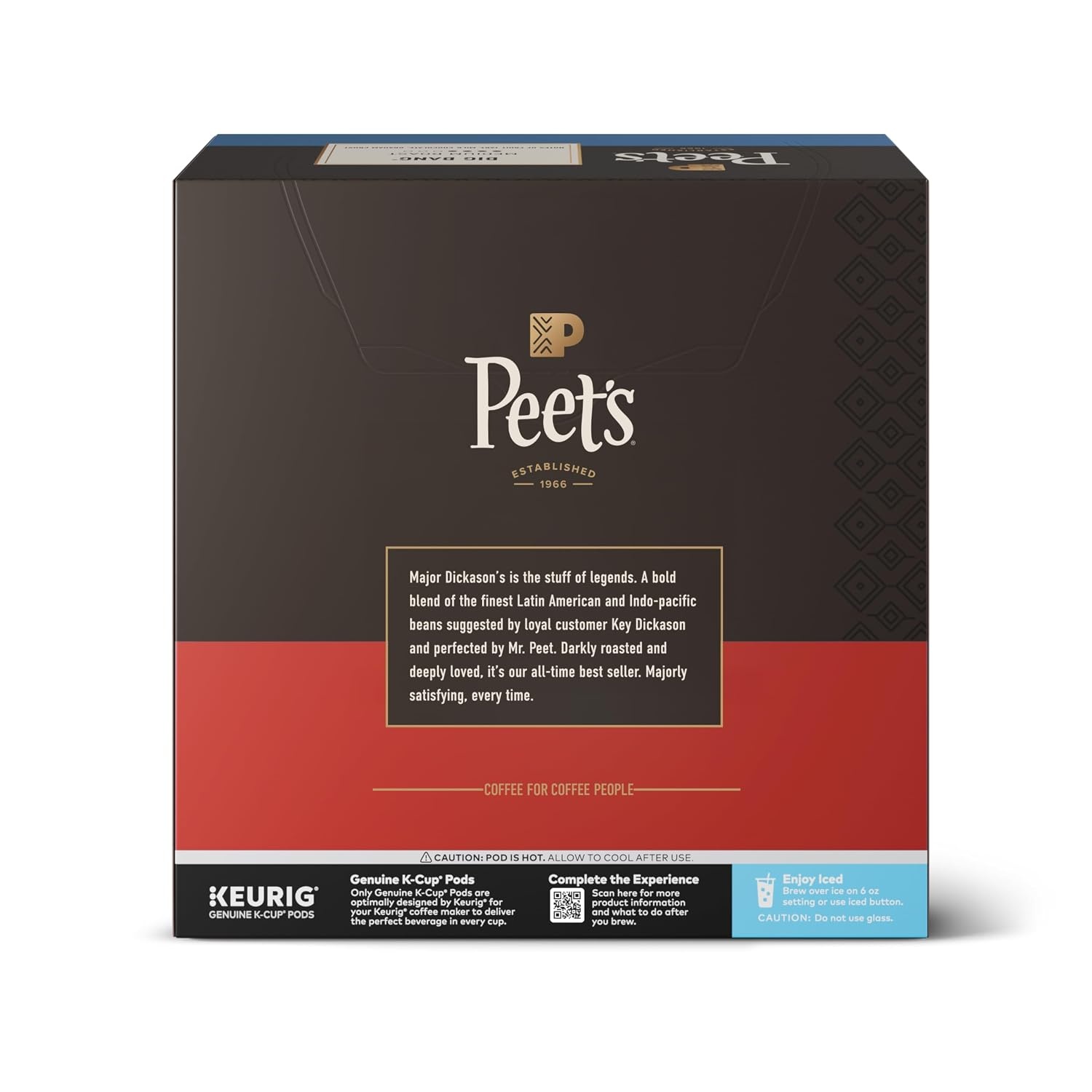 image:imagePeets Coffee Dark Roast Keurig KCup Pods 100 Arabica Coffee French Roast 88 Count 4 Boxes of 22 PodsMajor Dickasons Blend