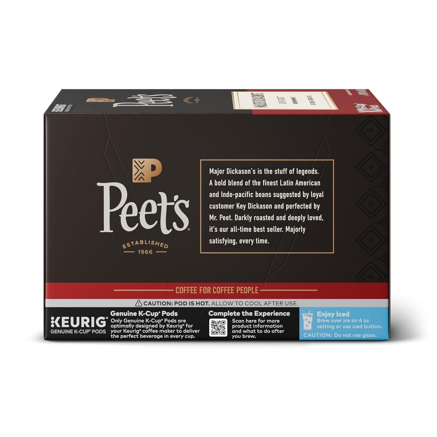 image:imagePeets Coffee Dark Roast Keurig KCup Pods 100 Arabica Coffee French Roast 88 Count 4 Boxes of 22 PodsMajor Dickasons Blend
