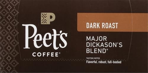 image:imagePeets Coffee Dark Roast Keurig KCup Pods 100 Arabica Coffee French Roast 88 Count 4 Boxes of 22 PodsMajor Dickasons Blend