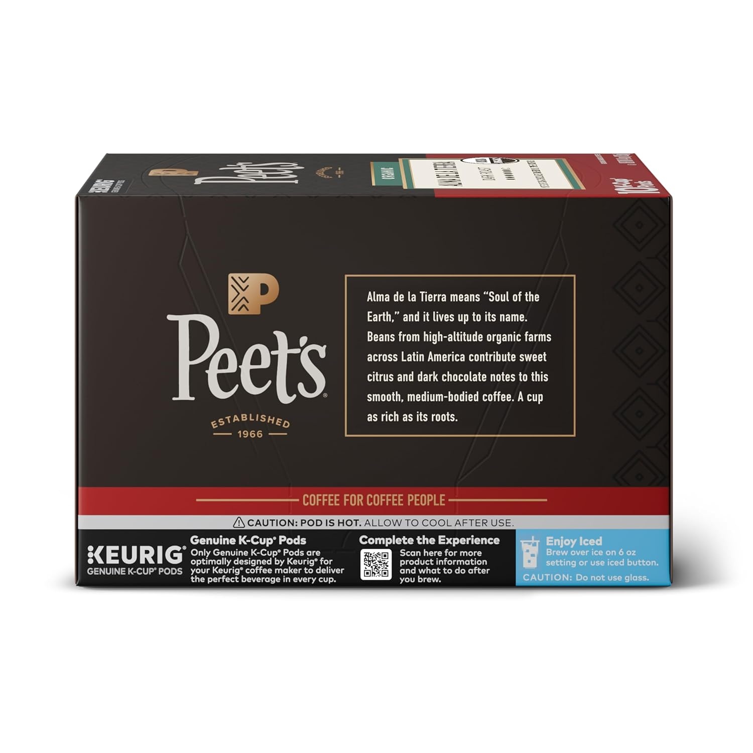 image:imagePeets Coffee Dark Roast Keurig KCup Pods 100 Arabica Coffee French Roast 88 Count 4 Boxes of 22 PodsOrganic Alma de la Tierra