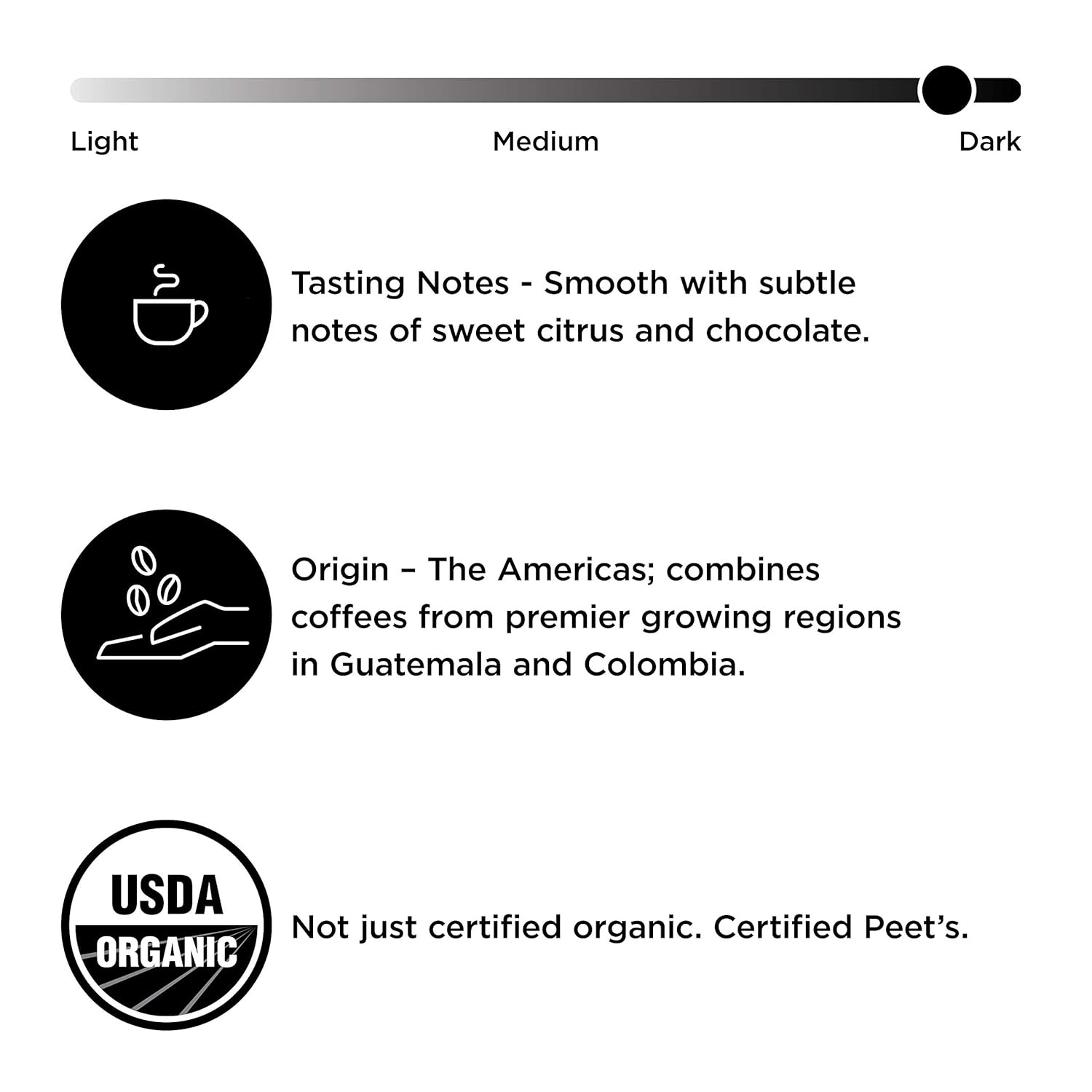 image:imagePeets Coffee Dark Roast Keurig KCup Pods 100 Arabica Coffee French Roast 88 Count 4 Boxes of 22 PodsOrganic Alma de la Tierra