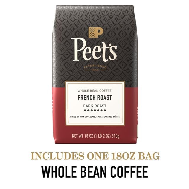 image:imagePeets Coffee Dark Roast Whole Bean Coffee 100 Arabica Coffee Major Dickasons Blend 105 Ounce BagFrench Roast