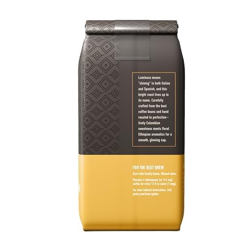 image:imagePeets Coffee Light Roast Ground Coffee 100 Arabica Coffee Sun Catcher Blend 105 Ounce BagLuminosa Breakfast Blend