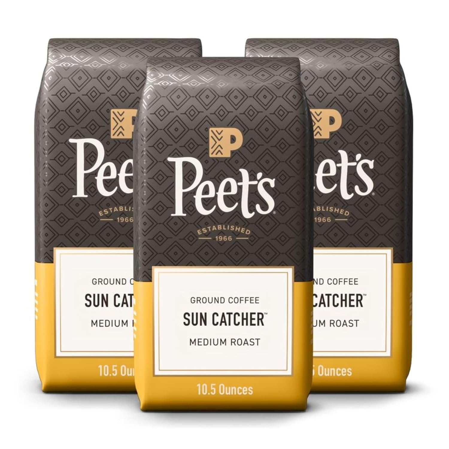 image:imagePeets Coffee Light Roast Ground Coffee 100 Arabica Coffee Sun Catcher Blend 105 Ounce BagSun Catcher