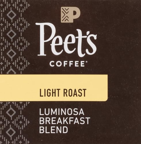 image:imagePeets Coffee Light Roast Keurig KCup Pods 100 Arabica Coffee Luminosa Breakfast Blend 6 Boxes of 10 KCup PodsLuminosa Breakfast Blend