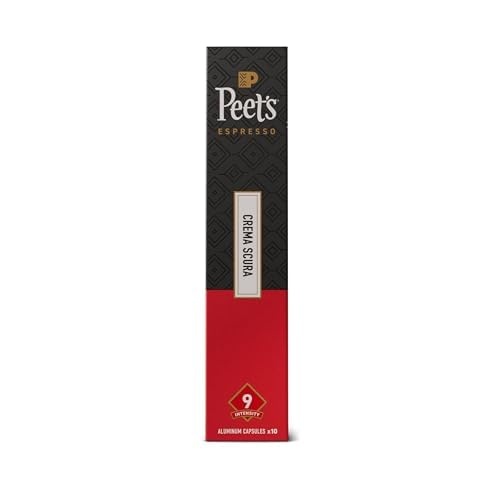 image:imagePeets Coffee Medium Roast Espresso Capsules Compatible with Nespresso Original Machine 100 Arabica Coffee Ricchezza Intensity 8 50 Count 5 Boxes of 10 Espresso CapsulesCrema Scura