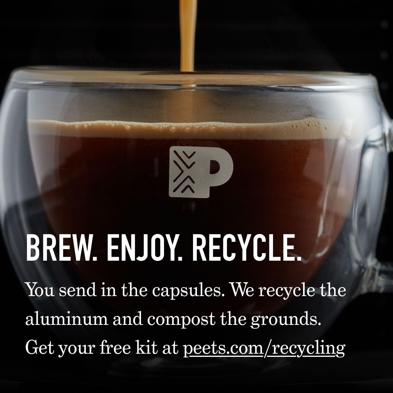 image:imagePeets Coffee Medium Roast Espresso Capsules Compatible with Nespresso Original Machine 100 Arabica Coffee Ricchezza Intensity 8 50 Count 5 Boxes of 10 Espresso CapsulesRicchezza