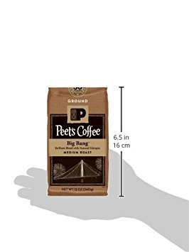 image:imagePeets Coffee Medium Roast Ground Coffee 100 Arabica Coffee Single Origin Brazil 18 Ounce BagBig Bang