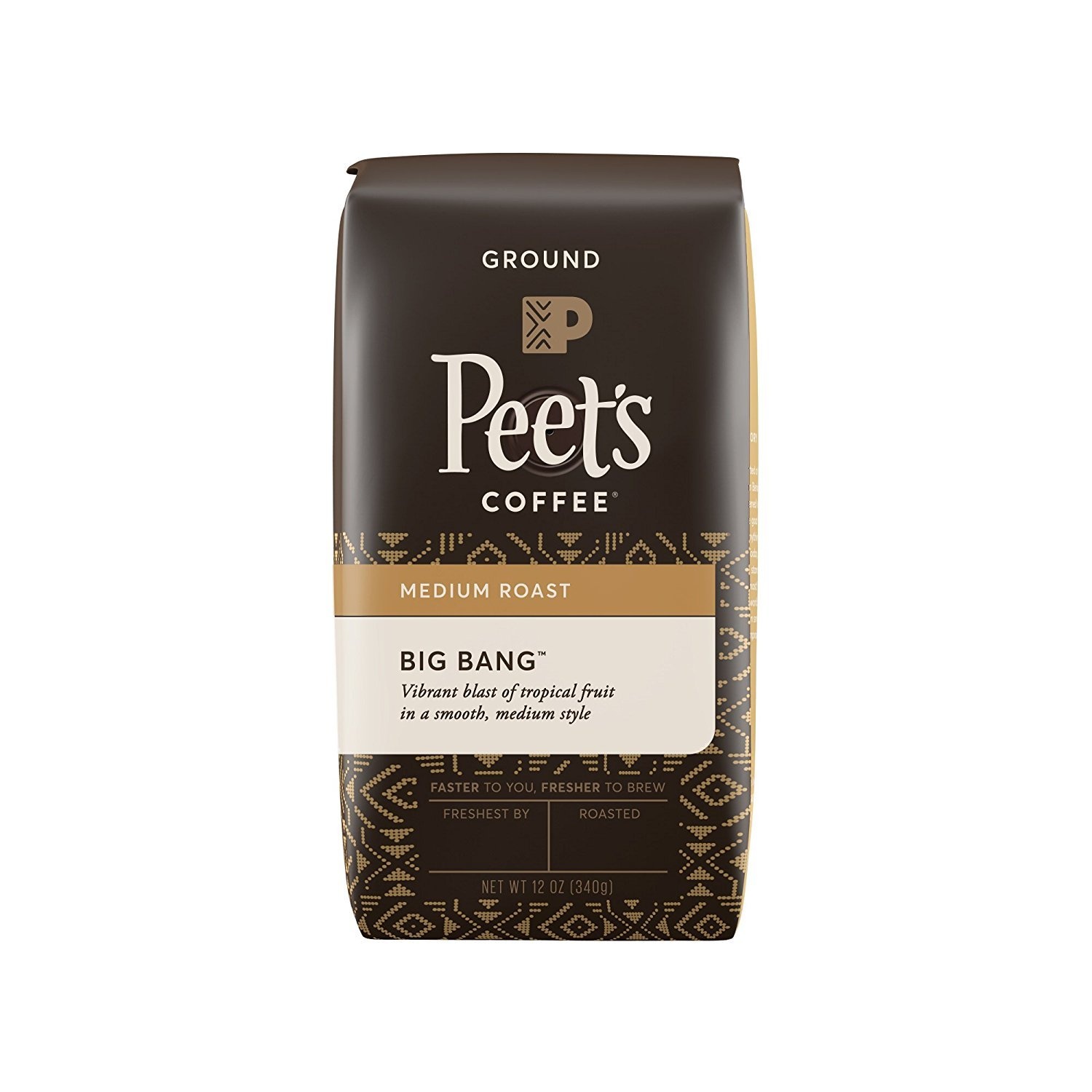 image:imagePeets Coffee Medium Roast Ground Coffee 100 Arabica Coffee Single Origin Brazil 18 Ounce BagBig Bang