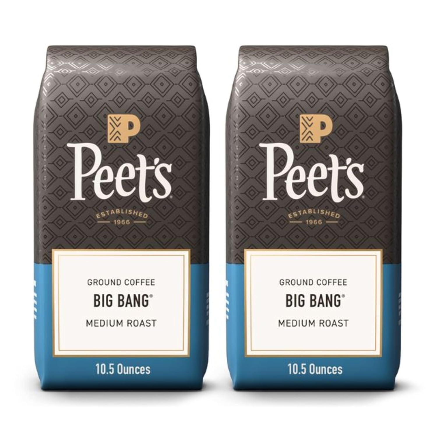 image:imagePeets Coffee Medium Roast Ground Coffee 100 Arabica Coffee Single Origin Brazil 18 Ounce BagBig Bang