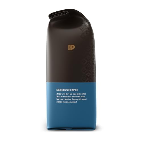 image:imagePeets Coffee Medium Roast Ground Coffee 100 Arabica Coffee Single Origin Brazil 18 Ounce BagBreakfast Blend