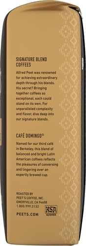 image:imagePeets Coffee Medium Roast Ground Coffee 100 Arabica Coffee Single Origin Brazil 18 Ounce BagCaf Domingo