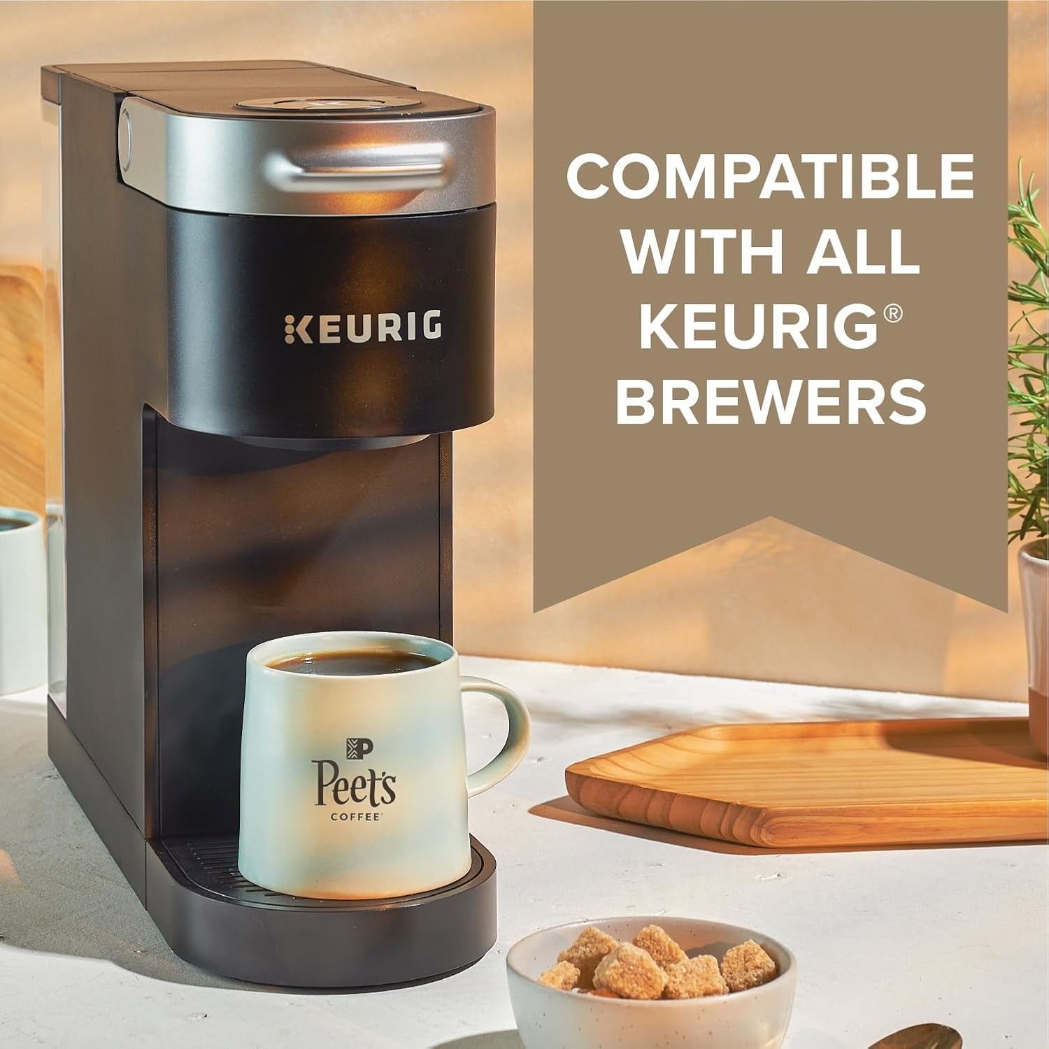 image:imagePeets Coffee Medium Roast Single Serve Coffee Pods 100 Arabica Coffee Caf Domingo 32 Count 1 Box of 32 PodsBrazil