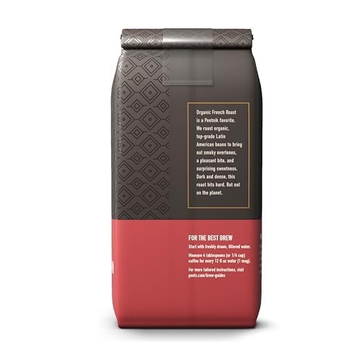 image:imagePeets Coffee USDA Organic Dark Roast Ground Coffee 100 Arabica Coffee French Roast 18 Ounce BagFrench Roast