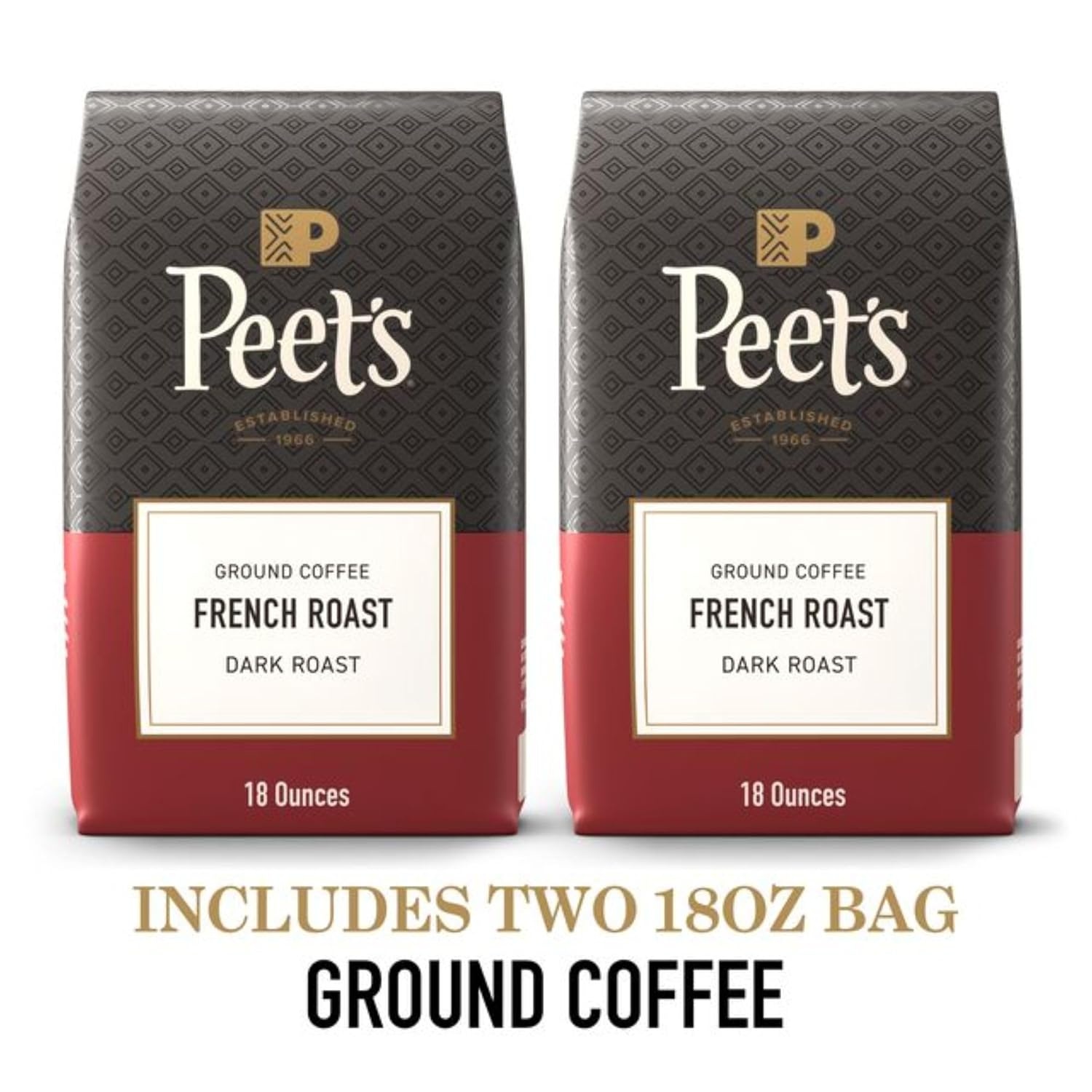 image:imagePeets Coffee USDA Organic Dark Roast Ground Coffee 100 Arabica Coffee French Roast 18 Ounce BagFrench Roast