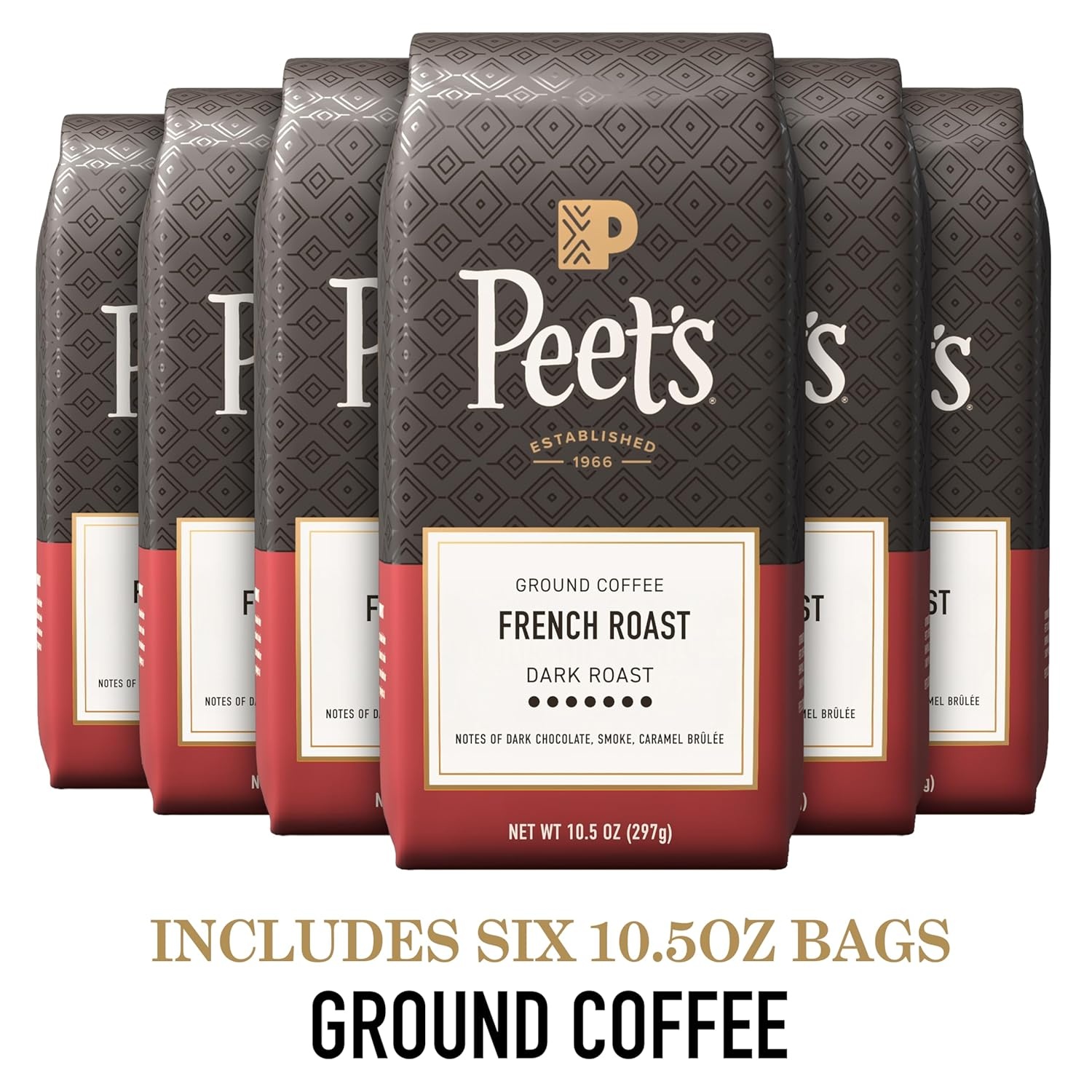 image:imagePeets Coffee USDA Organic Dark Roast Ground Coffee 100 Arabica Coffee French Roast 18 Ounce BagFrench Roast