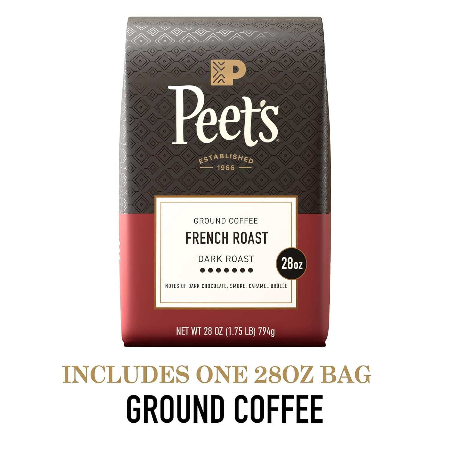 image:imagePeets Coffee USDA Organic Dark Roast Ground Coffee 100 Arabica Coffee French Roast 18 Ounce BagFrench Roast