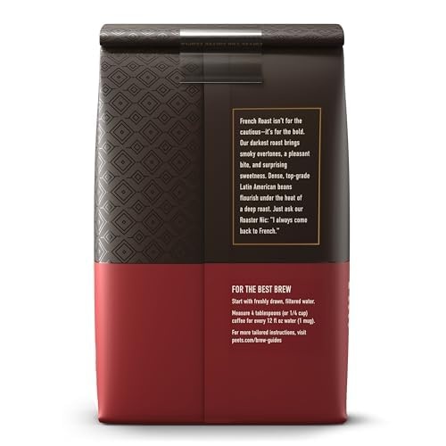 image:imagePeets Coffee USDA Organic Dark Roast Ground Coffee 100 Arabica Coffee French Roast 18 Ounce BagFrench Roast