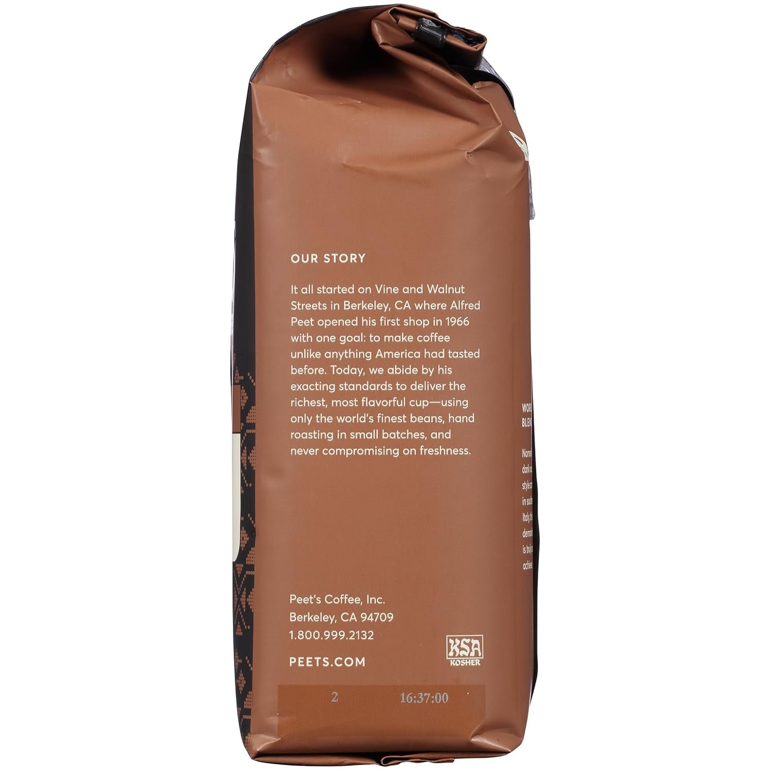 image:imagePeets Coffee USDA Organic Dark Roast Ground Coffee 100 Arabica Coffee French Roast 18 Ounce BagItalian Roast