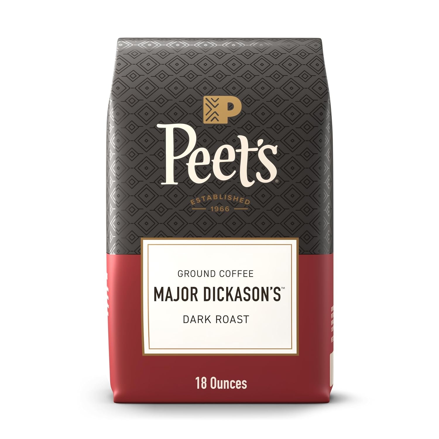 image:imagePeets Coffee USDA Organic Dark Roast Ground Coffee 100 Arabica Coffee French Roast 18 Ounce BagMajor Dickasons Blend