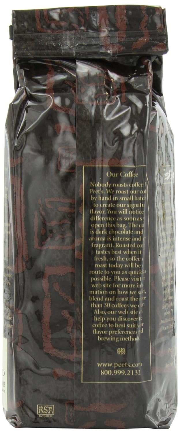 image:imagePeets Coffee USDA Organic Dark Roast Ground Coffee 100 Arabica Coffee French Roast 18 Ounce BagMajor Dickasons Blend