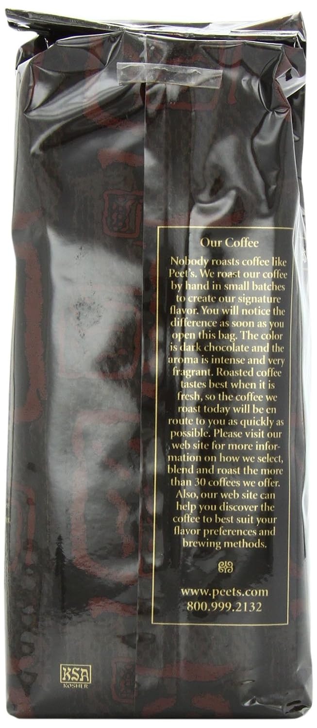 image:imagePeets Coffee USDA Organic Dark Roast Ground Coffee 100 Arabica Coffee French Roast 18 Ounce BagMajor Dickasons Blend