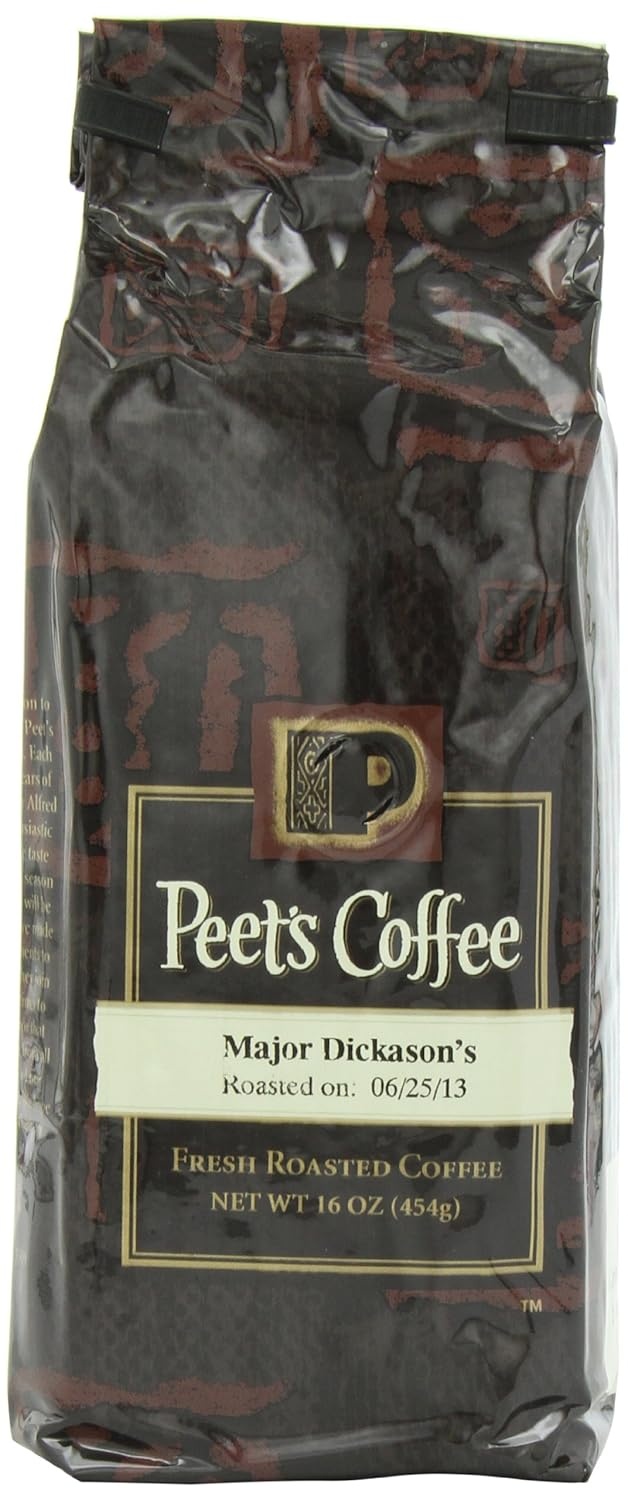 image:imagePeets Coffee USDA Organic Dark Roast Ground Coffee 100 Arabica Coffee French Roast 18 Ounce BagMajor Dickasons Blend