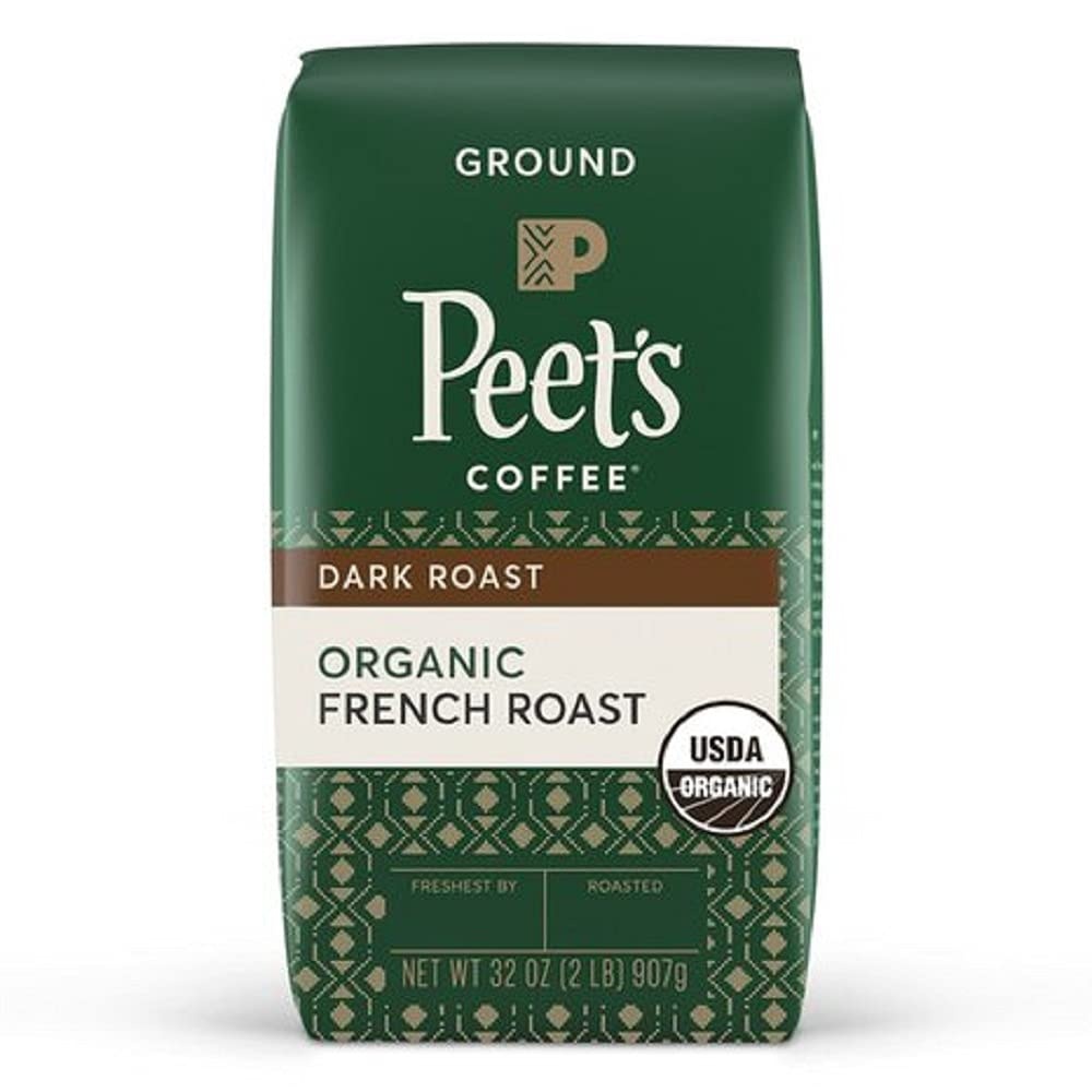 image:imagePeets Coffee USDA Organic Dark Roast Ground Coffee 100 Arabica Coffee French Roast 18 Ounce BagOrganic French Roast