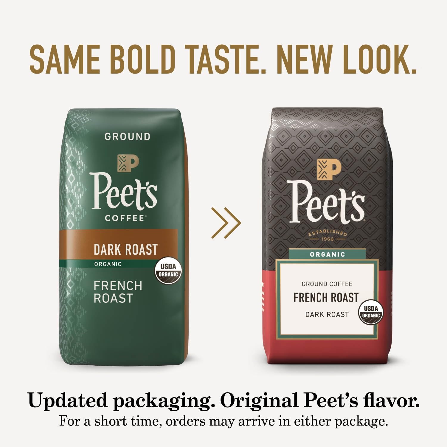 image:imagePeets Coffee USDA Organic Dark Roast Ground Coffee 100 Arabica Coffee French Roast 18 Ounce BagOrganic French Roast