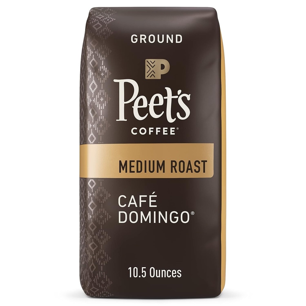 image:imagePeets Coffee Medium Roast Ground Coffee 100 Arabica Coffee Single Origin Brazil 18 Ounce BagCaf Domingo