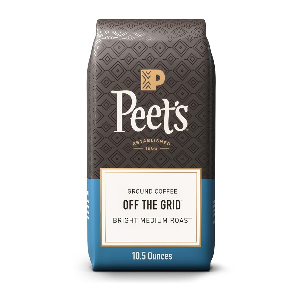 image:imagePeets Coffee Medium Roast Ground Coffee 100 Arabica Coffee Single Origin Brazil 18 Ounce BagOff the Grid