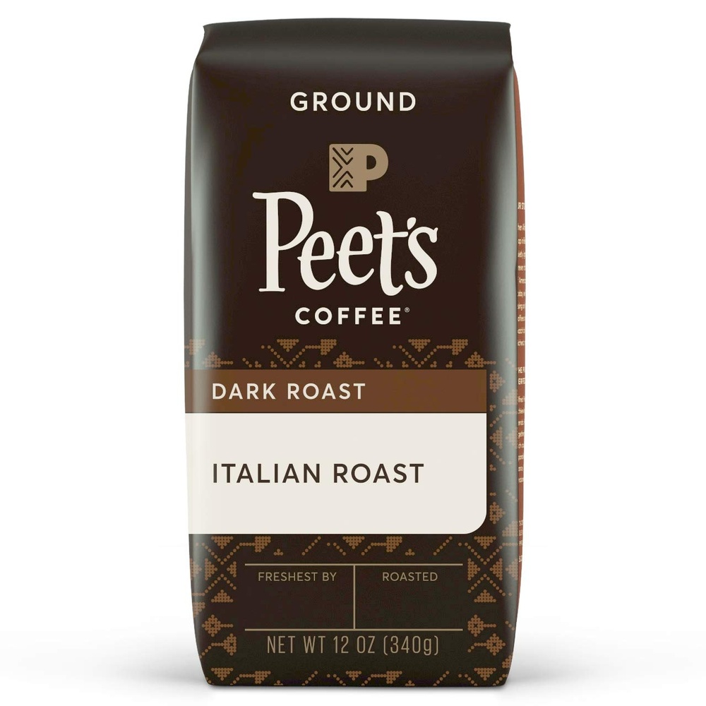 image:imagePeets Coffee USDA Organic Dark Roast Ground Coffee 100 Arabica Coffee French Roast 18 Ounce BagItalian Roast