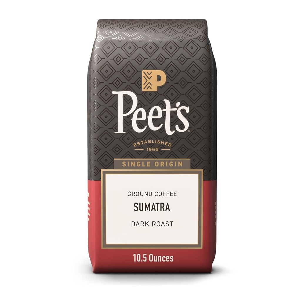 image:imagePeets Coffee USDA Organic Dark Roast Ground Coffee 100 Arabica Coffee French Roast 18 Ounce BagSumatra