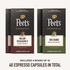 Peet’s Coffee, Dark Roast Espresso Capsules, Compatible with Nespresso Original Machine, 100% Arabica Coffee – Ristretto Intensity 10, 50 Count (5 Boxes of 10 Espresso Capsules)(Signature Blend Variety Pack)