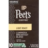 Peet’s Coffee, Light Roast Keurig K-Cup Pods, 100% Arabica Coffee – Luminosa Breakfast Blend (6 Boxes of 10 K-Cup Pods)(Luminosa Breakfast Blend)