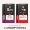 Peet’s Coffee, Medium Roast Espresso Capsules, Compatible with Nespresso Original Machine, 100% Arabica Coffee – Ricchezza Intensity 8, 50 Count (5 Boxes of 10 Espresso Capsules)(Medium Roast Variety Pack)
