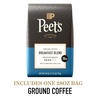 Peet’s Coffee, Medium Roast Ground Coffee, 100% Arabica Coffee – Single Origin Brazil 18 Ounce Bag(Breakfast Blend)