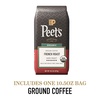 Peet’s Coffee, USDA Organic Dark Roast Ground Coffee, 100% Arabica Coffee – French Roast 18 Ounce Bag(Organic French Roast)