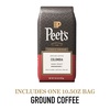 Peet’s Coffee, USDA Organic Dark Roast Ground Coffee, 100% Arabica Coffee – French Roast 18 Ounce Bag(colombia)