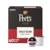 Peet’s Coffee, Dark Roast Keurig K-Cup Pods, 100% Arabica Coffee – French Roast 88 Count (4 Boxes of 22 Pods)(Chalet Blend)