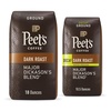 Peet’s Coffee, Dark Roast and Decaf Ground Coffee Bundle – Major Dickason’s Blend 18 Ounce (1 Bag of 18 Ounces) and Decaf Major Dickason’s Blend 10.5 Ounce (1 Bag of 10.5 Ounces)