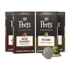 Peet’s Coffee, Dark Roast Espresso Capsules, Compatible with Nespresso Original Machine, 100% Arabica Coffee – Ristretto Intensity 10, 50 Count (5 Boxes of 10 Espresso Capsules)(Signature Blend Variety Pack)