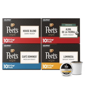 Peet’s Coffee, Dark Roast Keurig K-Cup Pods, 100% Arabica Coffee – French Roast 88 Count (4 Boxes of 22 Pods)(Variety Pack)