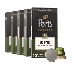 Peet’s Coffee, Medium Roast Espresso Capsules, Compatible with Nespresso Original Machine, 100% Arabica Coffee – Ricchezza Intensity 8, 50 Count (5 Boxes of 10 Espresso Capsules)(Big Bang)