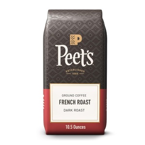 Peet’s Coffee, USDA Organic Dark Roast Ground Coffee, 100% Arabica Coffee – French Roast 18 Ounce Bag(French Roast)